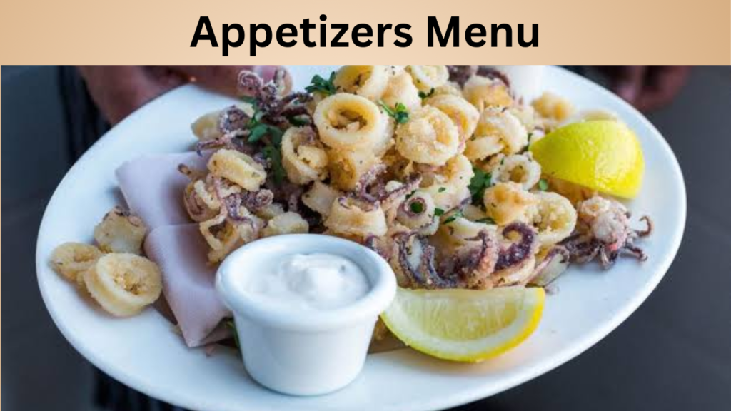 Appetizers Menu
