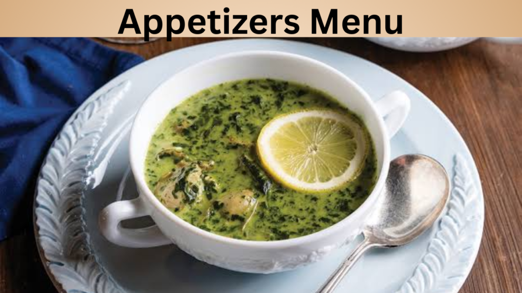 Appetizers Menu