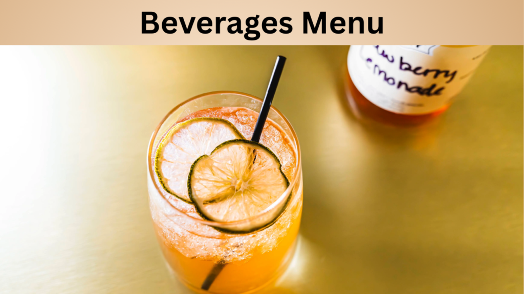 Beverages Menu