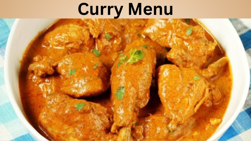 Curry Menu