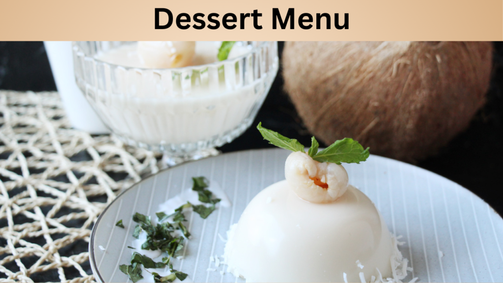 Dessert Menu