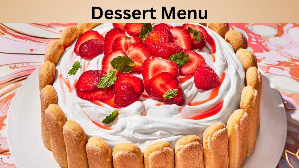 Dessert Menu
