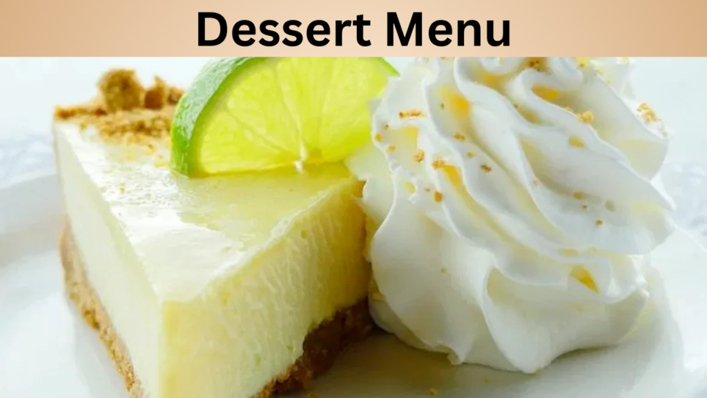 Dessert Menu