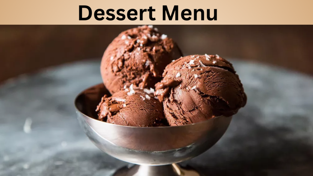 Dessert Menu