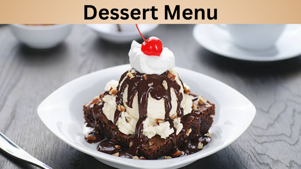 Dessert Menu