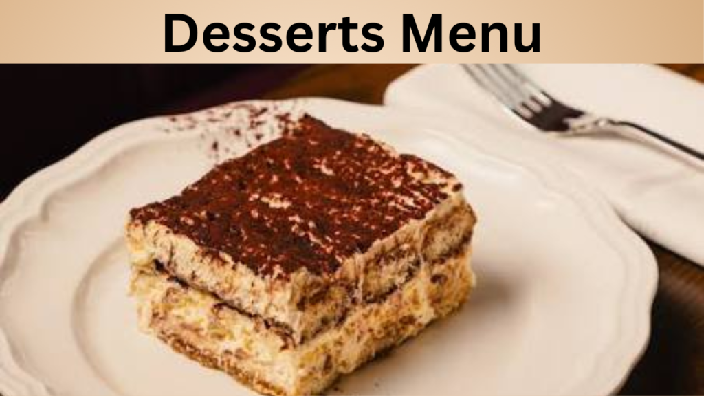 Desserts Menu