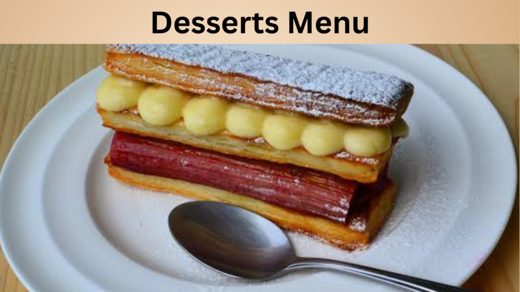 Desserts Menu