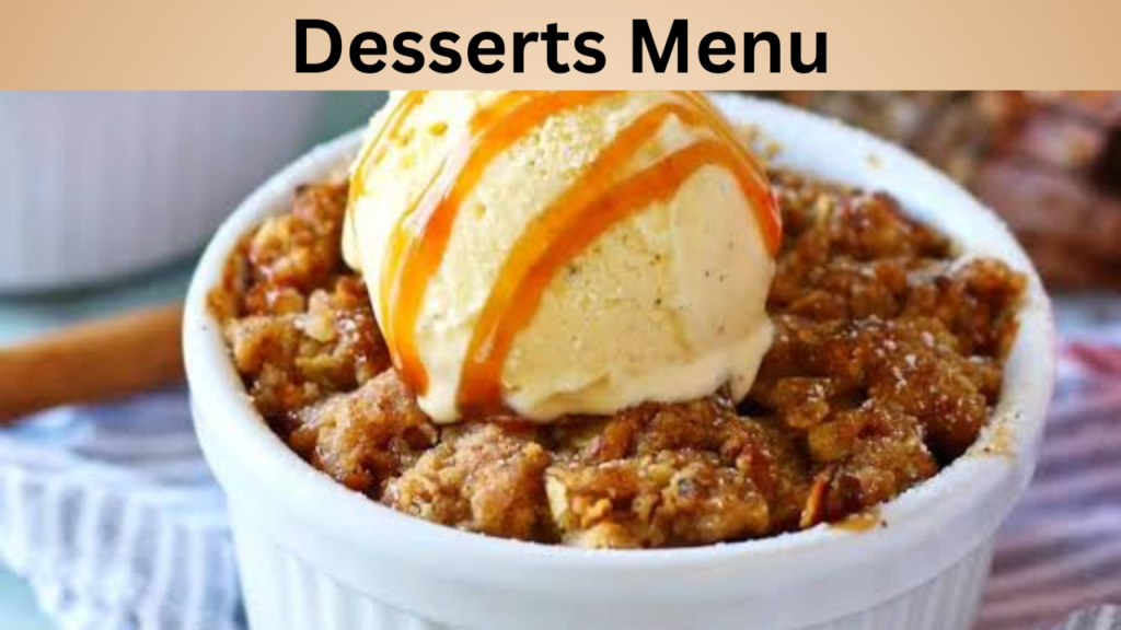 Desserts Menu