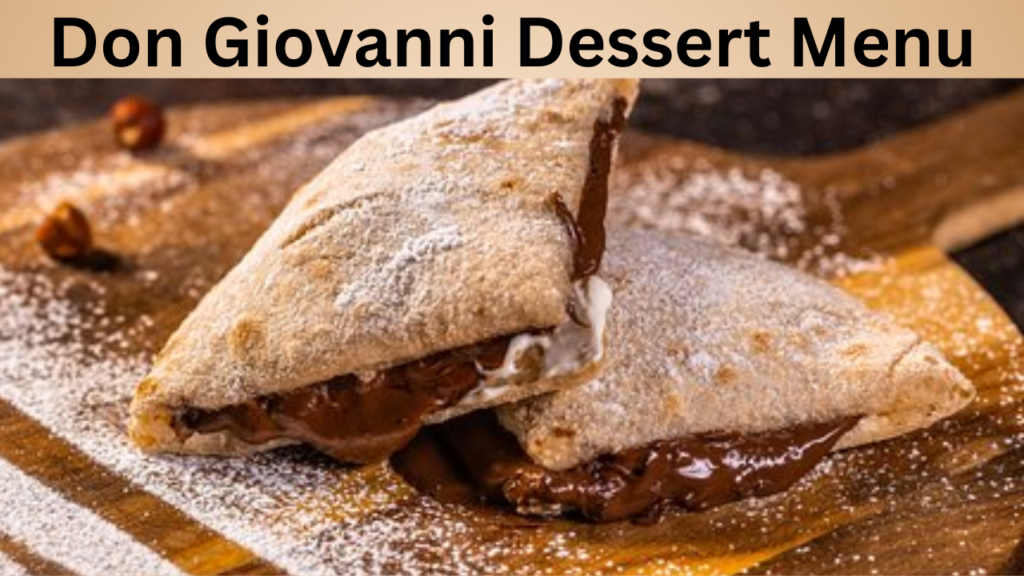 Don Giovanni Dessert Menu