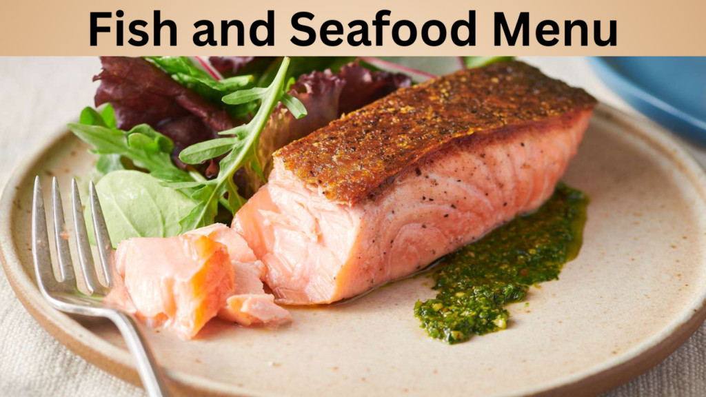 Fish and Seafood Menu