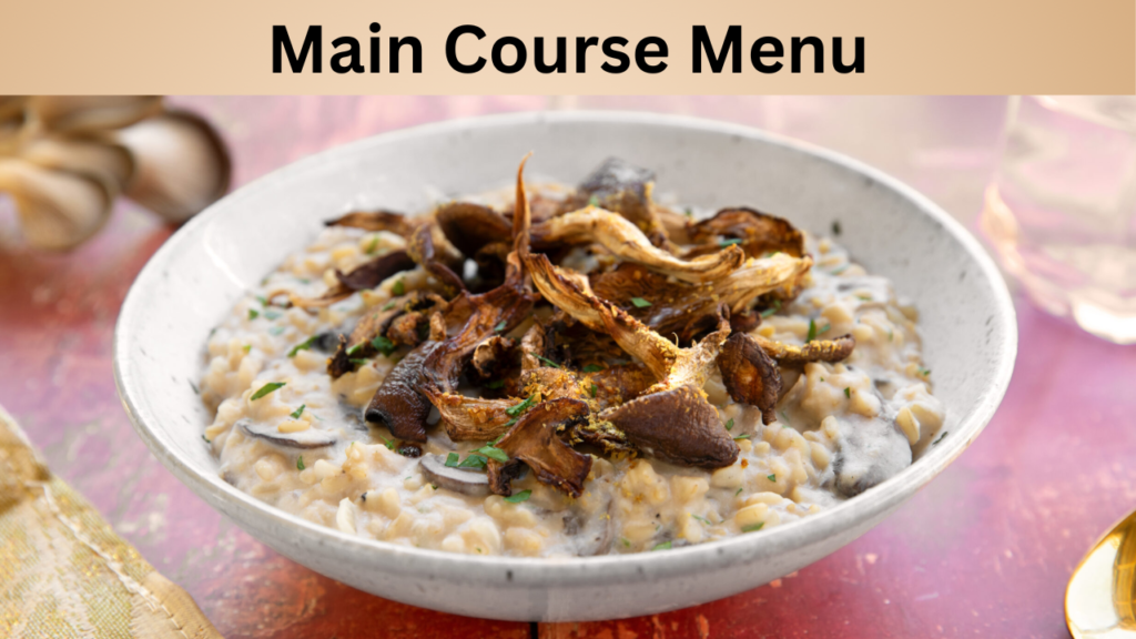 Main Course Menu