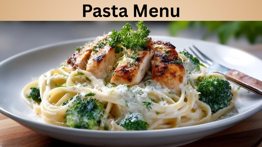 Pasta Menu