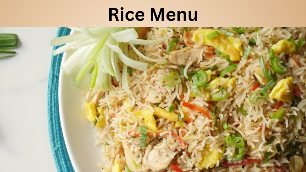 Rice Menu