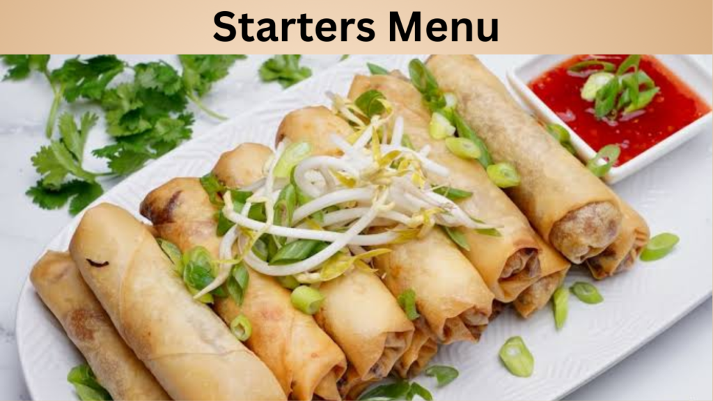 Starters Menu