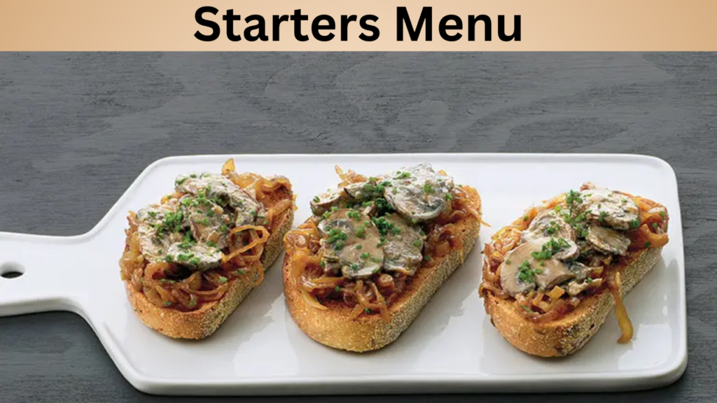 Starters Menu