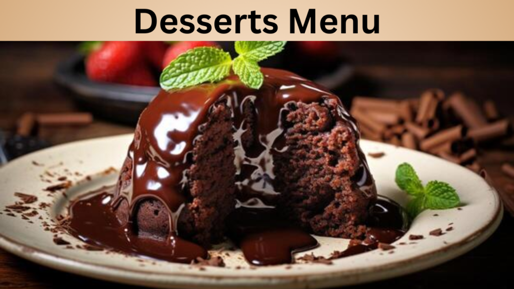 Desserts Menu
