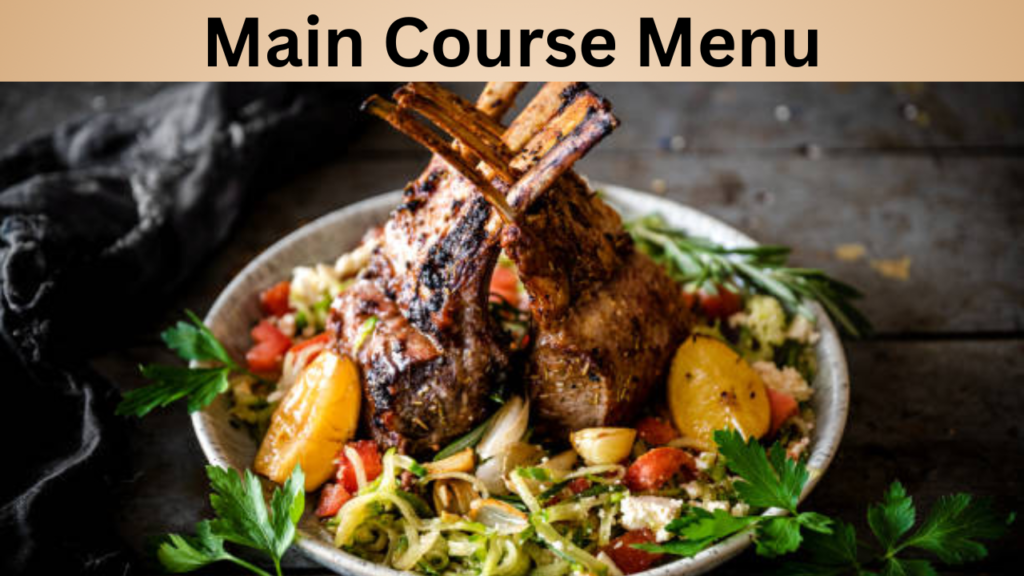 Main Course Menu